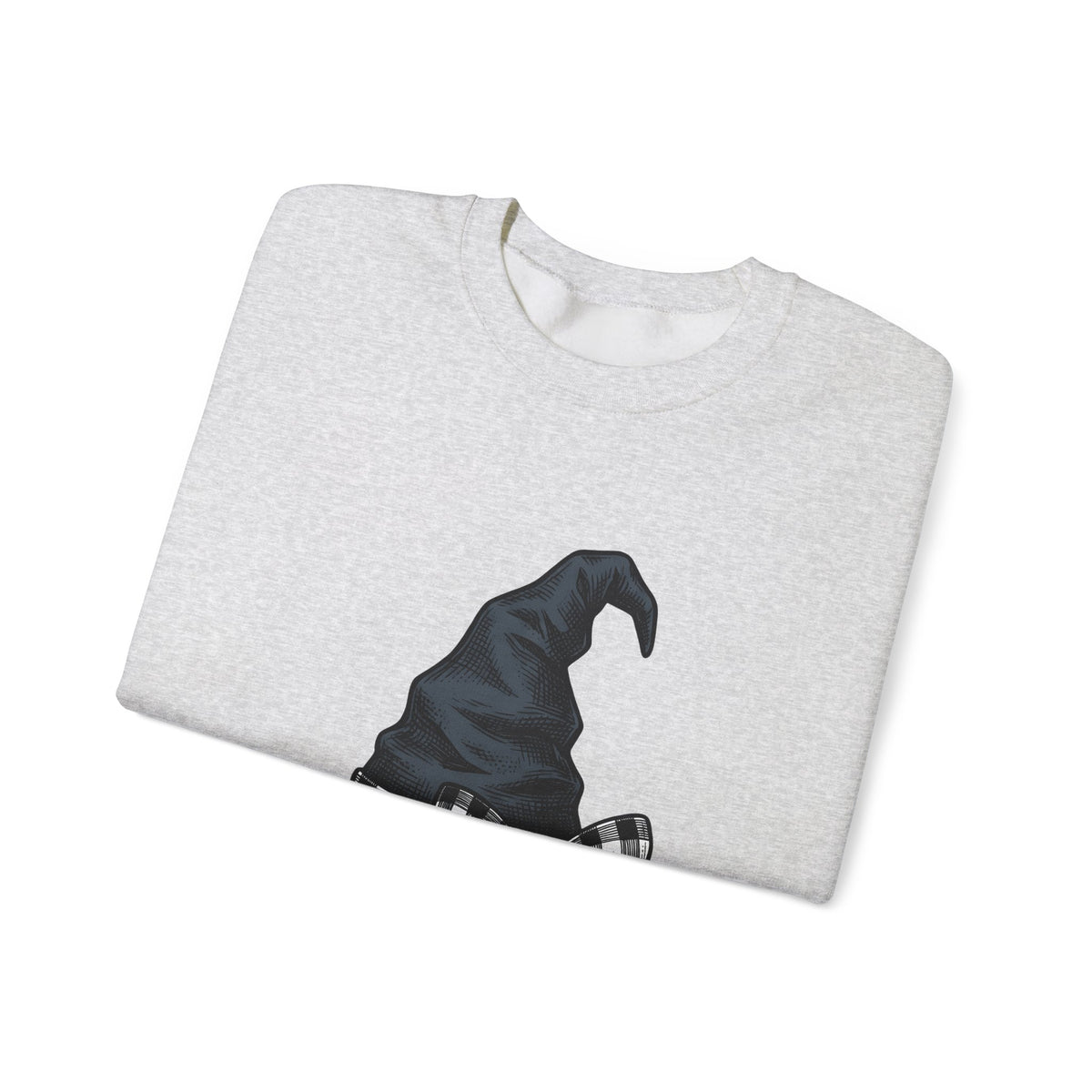 Witch Hat Sweatshirt Halloween Sorcery Gift Women Cartoon Sweatshirt Wizard Hat Sweatshirt Halloween Fan Comic Sweatshirt Magic Graphic Silhouette Gingham Bow