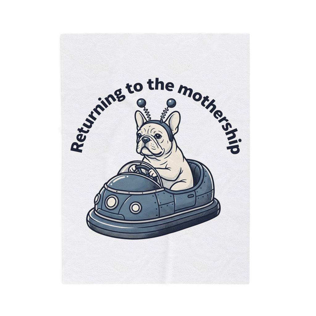 French Bulldog Rocket Blanket Dog Jokes Gift Women Cartoon Blanket Frenchie Blanket Dog Fan Toon Blanket Funny Graphic Vintage Satellite Blanket