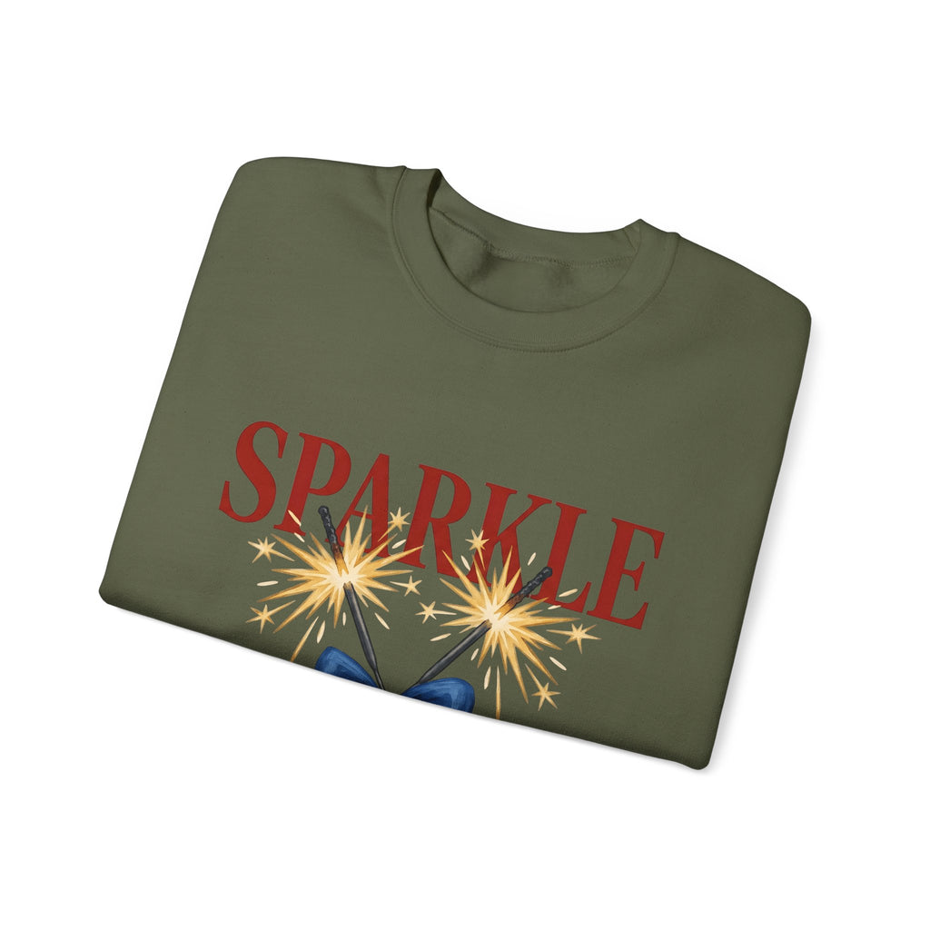 Sparkler Bow Sweatshirt 4th Of July America Gift Women Hand Painted Sweatshirt Sparkler Sweatshirt Independence Day Fan Painted Sweatshirt Patriotic Graphic