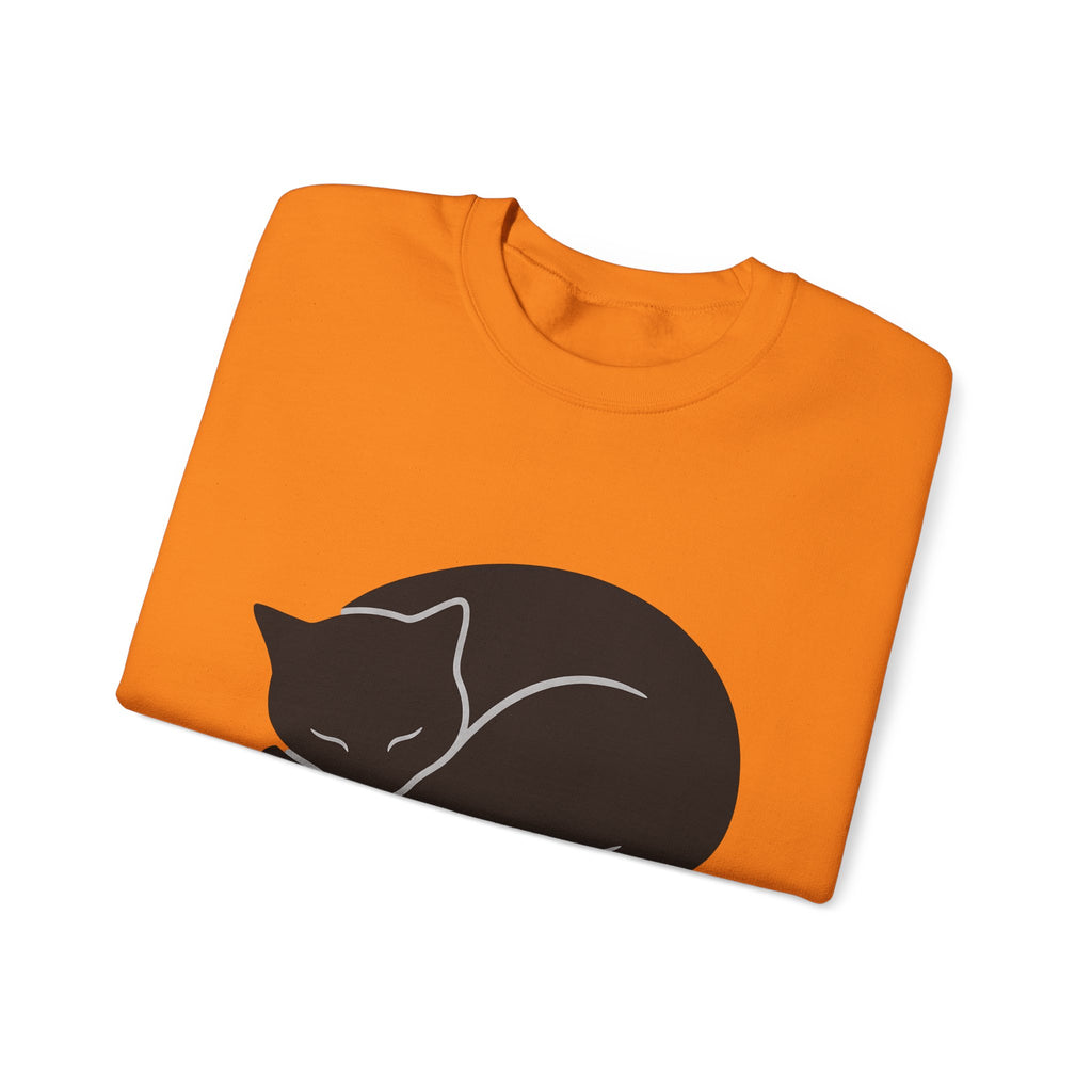 Dozing Feline Sweatshirt Cat Creature Gift Women Geometric Sweatshirt Cat Sweatshirt Kitty Fan Abstract Sweatshirt Beast Graphic Minimalist Claw Sweatshirt