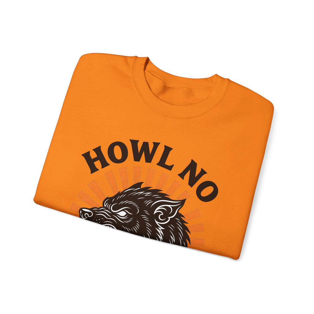 Wolf Face Halloween Scary Gift Werewolf Horror Fan Creepy Retro Sunburst Sweatshirt