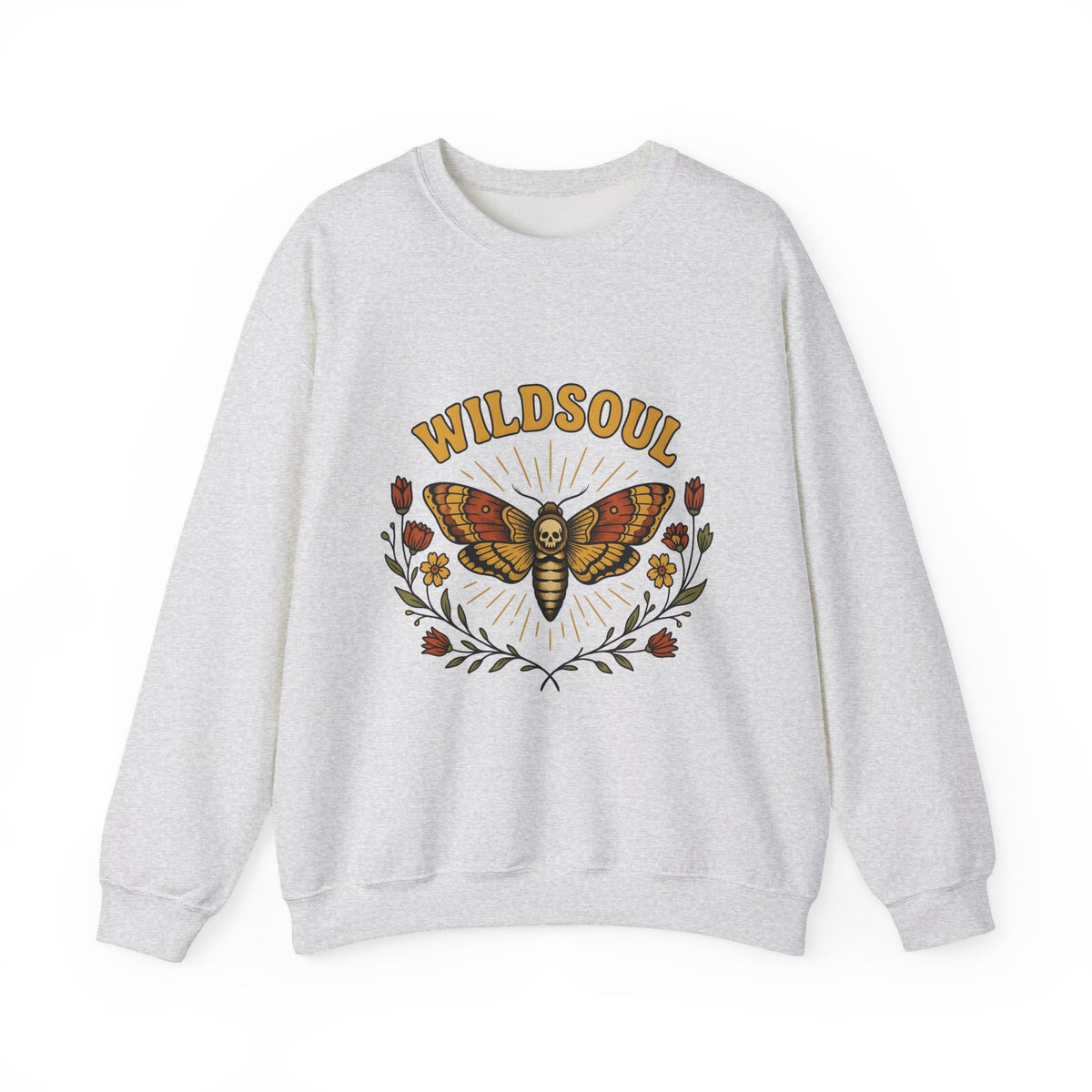 Insect Skull Sweatshirt Gothic Wilderness Gift Women Blackwork Sweatshirt Bug Sweatshirt Dark Fan Tattoo Sweatshirt Nature Graphic Hand Drawn Blossom Sweatshirt