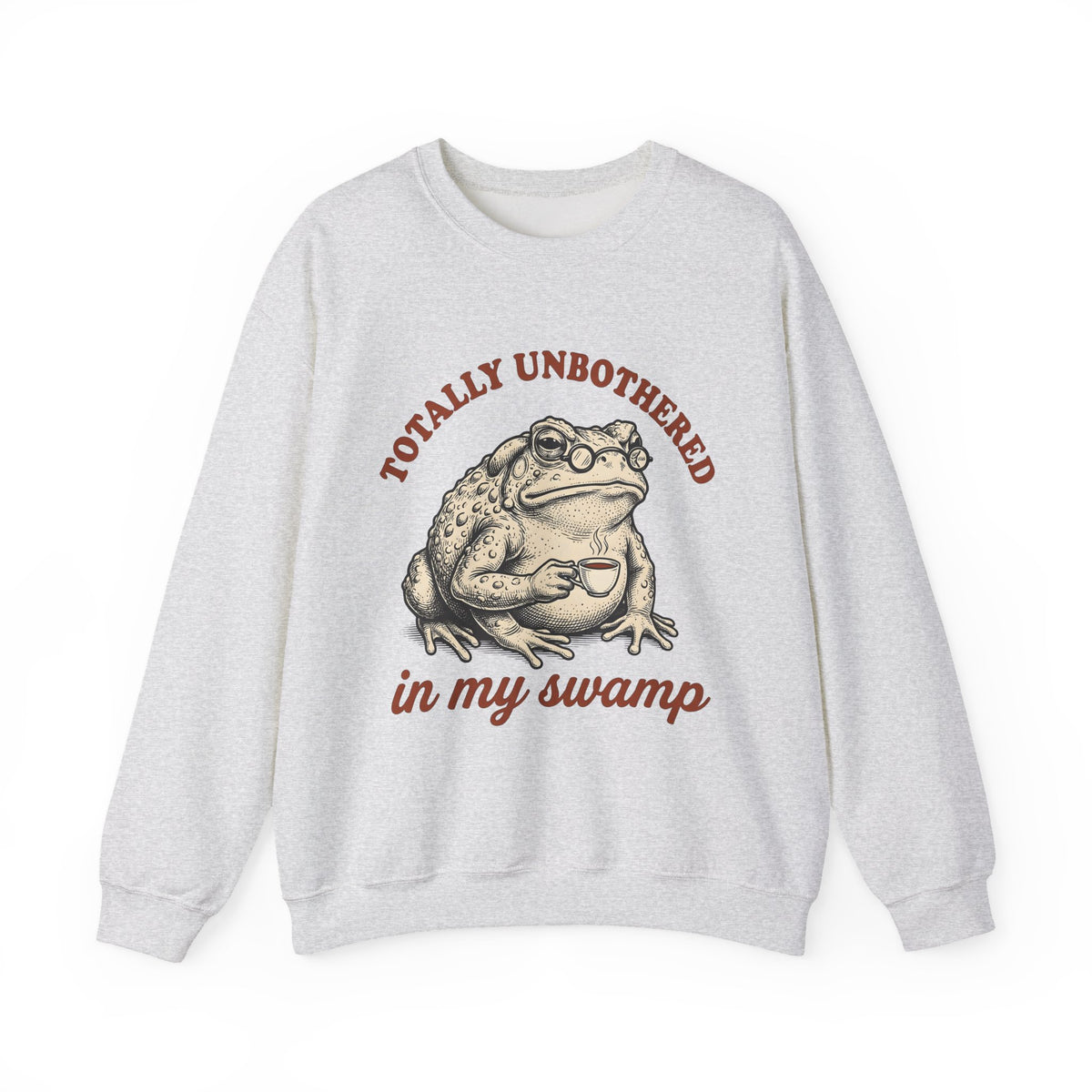 Toad Coffee Sweatshirt Funny Animal Gift Women Vintage Sweatshirt Coffee Sweatshirt Humor Fan Retro Sweatshirt Creature Graphic Hand Drawn Glasses Sweatshirt