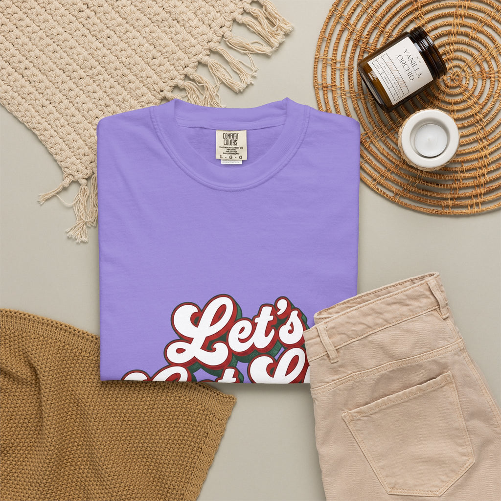 Festive Message T-Shirt Christmas Fun Gift Women Joyful T-Shirt Holiday Greeting T-Shirt Christmas Fan Cheerful T-Shirt Amusement Graphic Classic