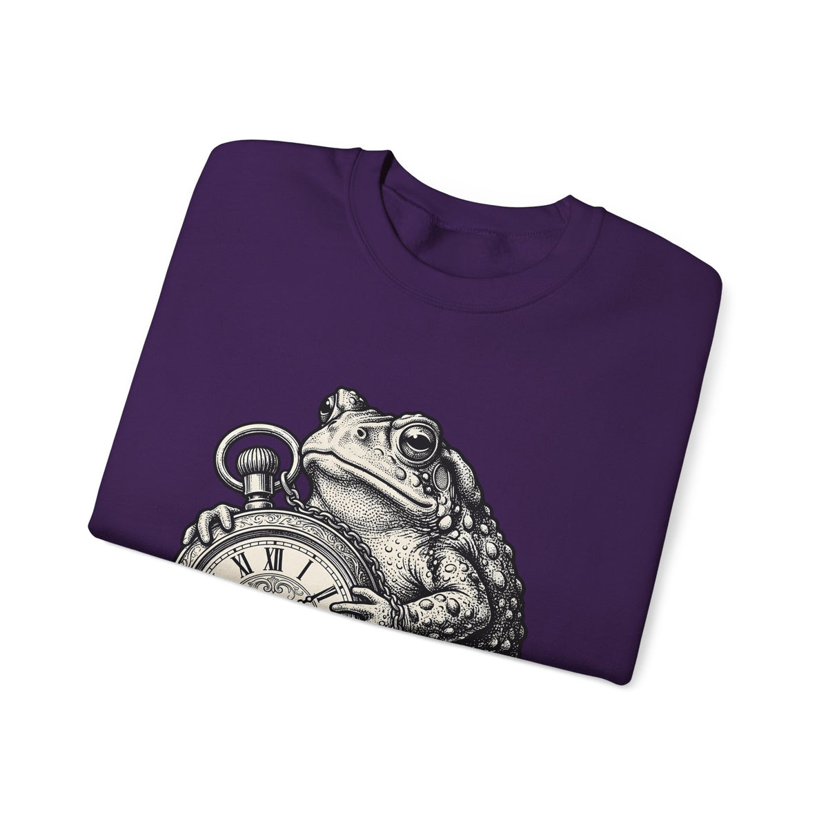 Toad Pocket Watch Sweatshirt Funny Animal Gift Women Vintage Sweatshirt Pocket Watch Sweatshirt Humor Fan Retro Sweatshirt Wildlife Graphic Hand Drawn Chain