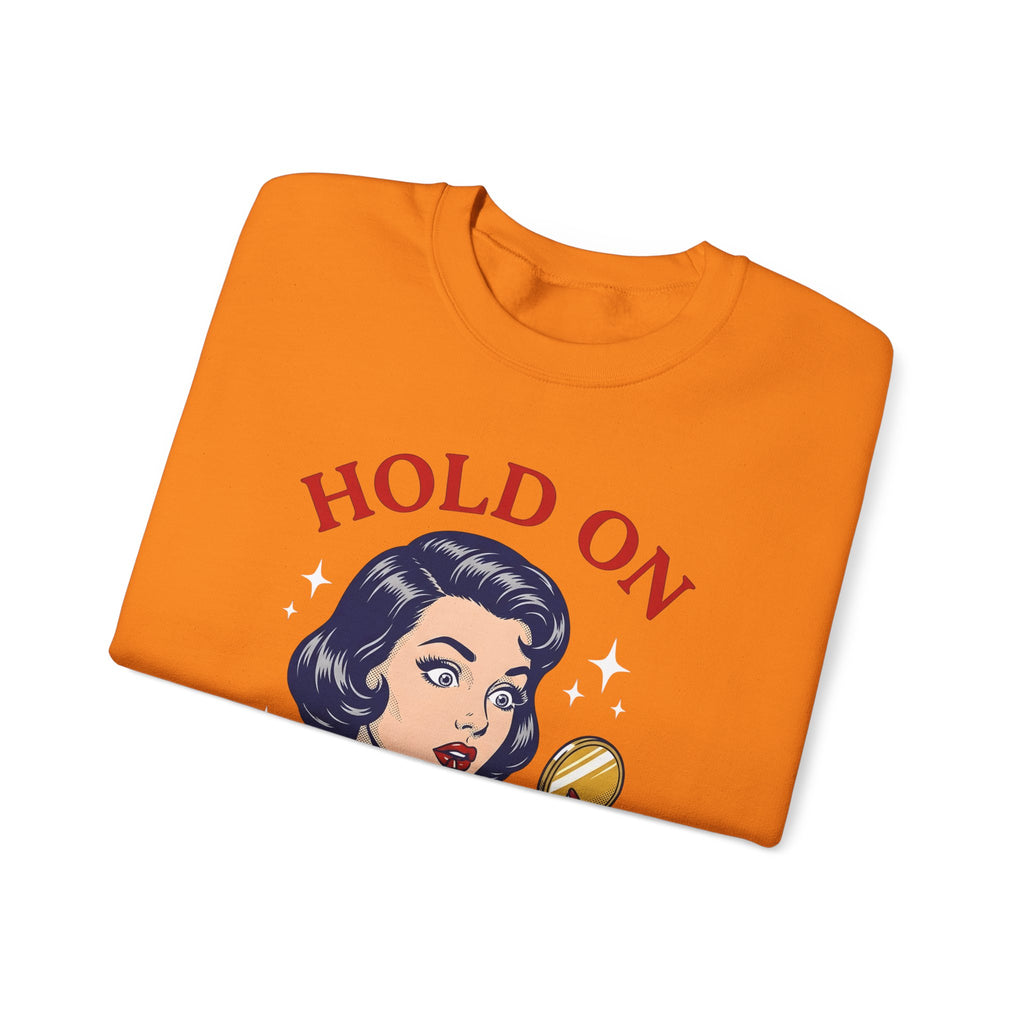 Vintage Woman Mirror Funny Humor Gift Retro Antique Lady Comedy Fan Vintage Pop Sweatshirt
