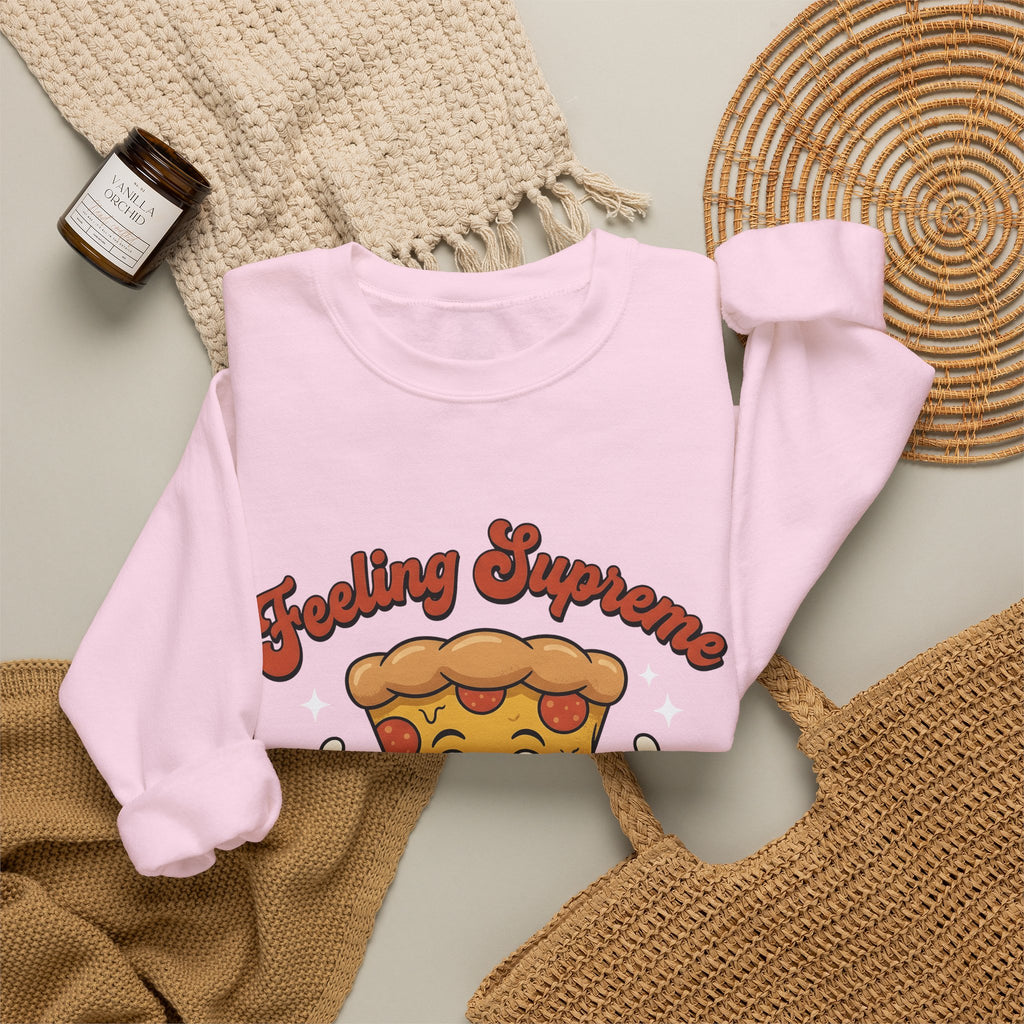 Pizza Cartoon Sweatshirt Pizza Food Gift Women Cute Sweatshirt Pizza Sweatshirt Pizza Fan Kawaii Sweatshirt Cuisine Graphic Retro Stars Sweatshirt