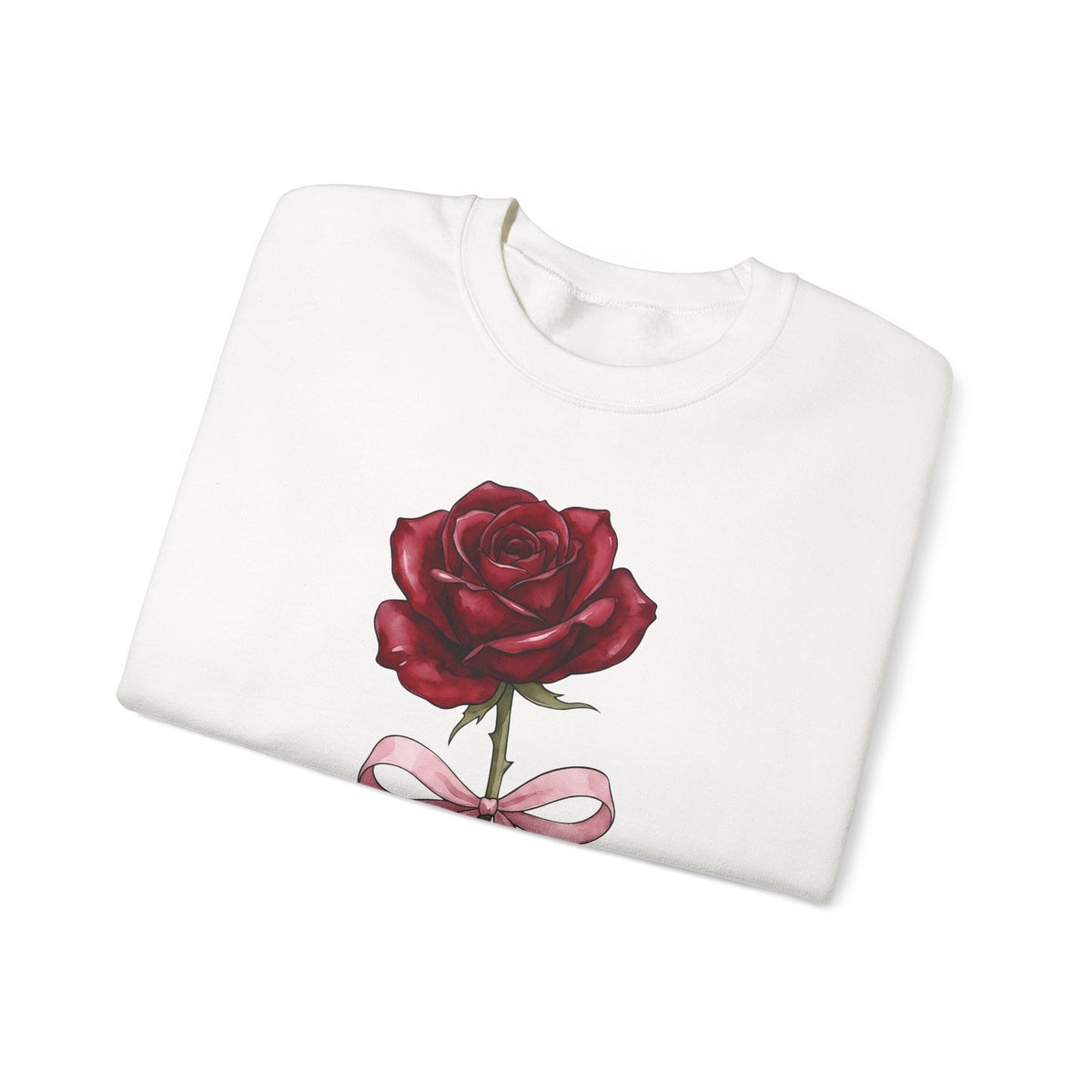 Rose Flower Sweatshirt Floral Romantic Gift Women Watercolor Sweatshirt Flower Sweatshirt Floral Fan Painted Sweatshirt Lovely Graphic Hand Drawn Bow Sweatshirt