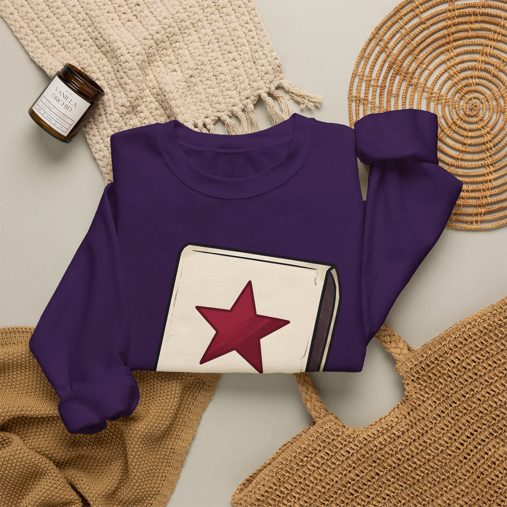 Matchbook Illustration Sweatshirt Cute Quote Gift Women Sketch Sweatshirt Matchcover Sweatshirt Kawaii Fan Doodle Sweatshirt Inspirational Graphic Simple Star