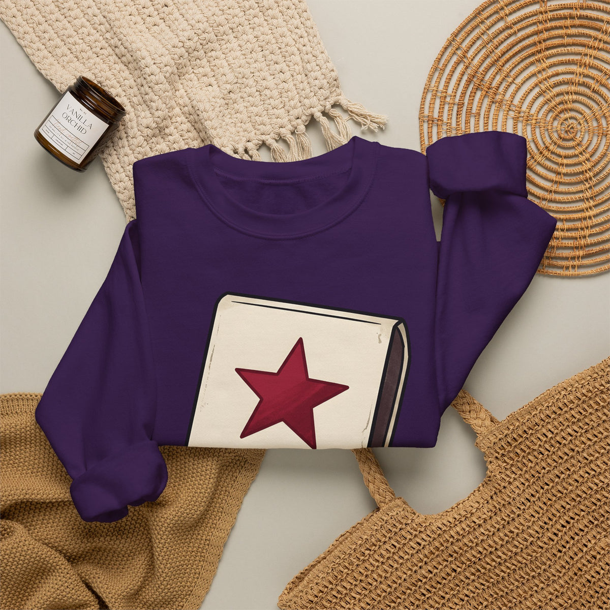 Matchbook Illustration Sweatshirt Cute Quote Gift Women Sketch Sweatshirt Matchcover Sweatshirt Kawaii Fan Doodle Sweatshirt Inspirational Graphic Simple Star