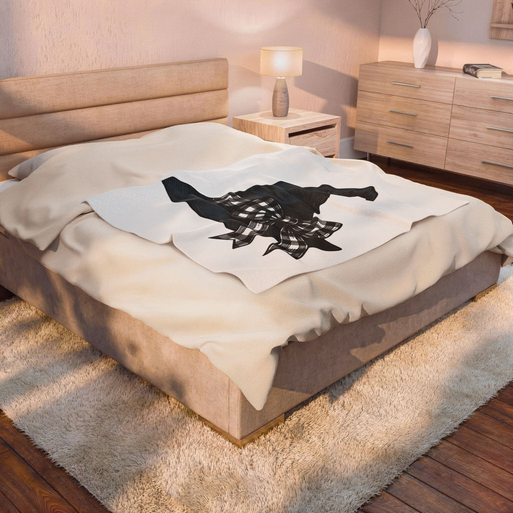 Witch Hat Blanket Halloween Sorcery Gift Women Cartoon Blanket Wizard Hat Blanket Halloween Fan Comic Blanket Magic Graphic Silhouette Gingham Bow