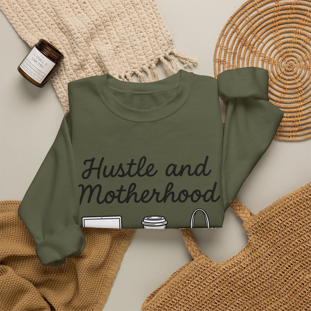 Laptop Coffee Purse Sweatshirt Moms Work Gift Women Doodle Sweatshirt Sweatshirt Sweatshirt Mother Enthusiast Hand Drawn Sweatshirt Office Graphic Minimal Baby Bottle