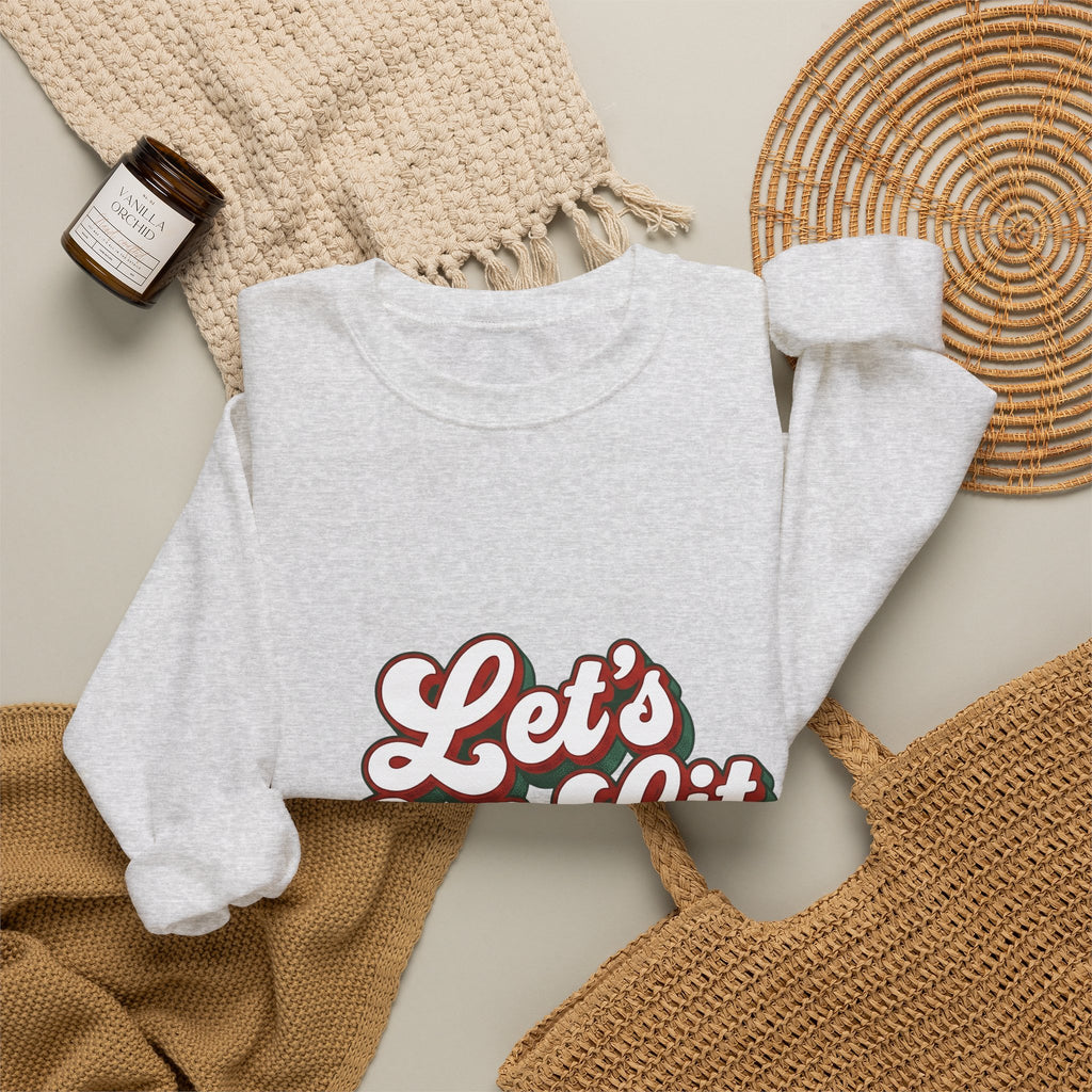 Festive Message Sweatshirt Christmas Fun Gift Women Joyful Sweatshirt Holiday Greeting Sweatshirt Christmas Fan Cheerful Sweatshirt Amusement Graphic Classic