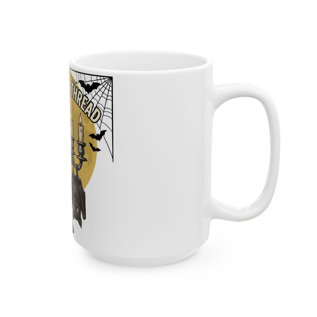 Bat Candelabra Mug Halloween Goth Gift Women Gothic Mug Candelabrum Mug Horror Fan Dark Mug Emo Graphic Vintage Spiderweb Mug