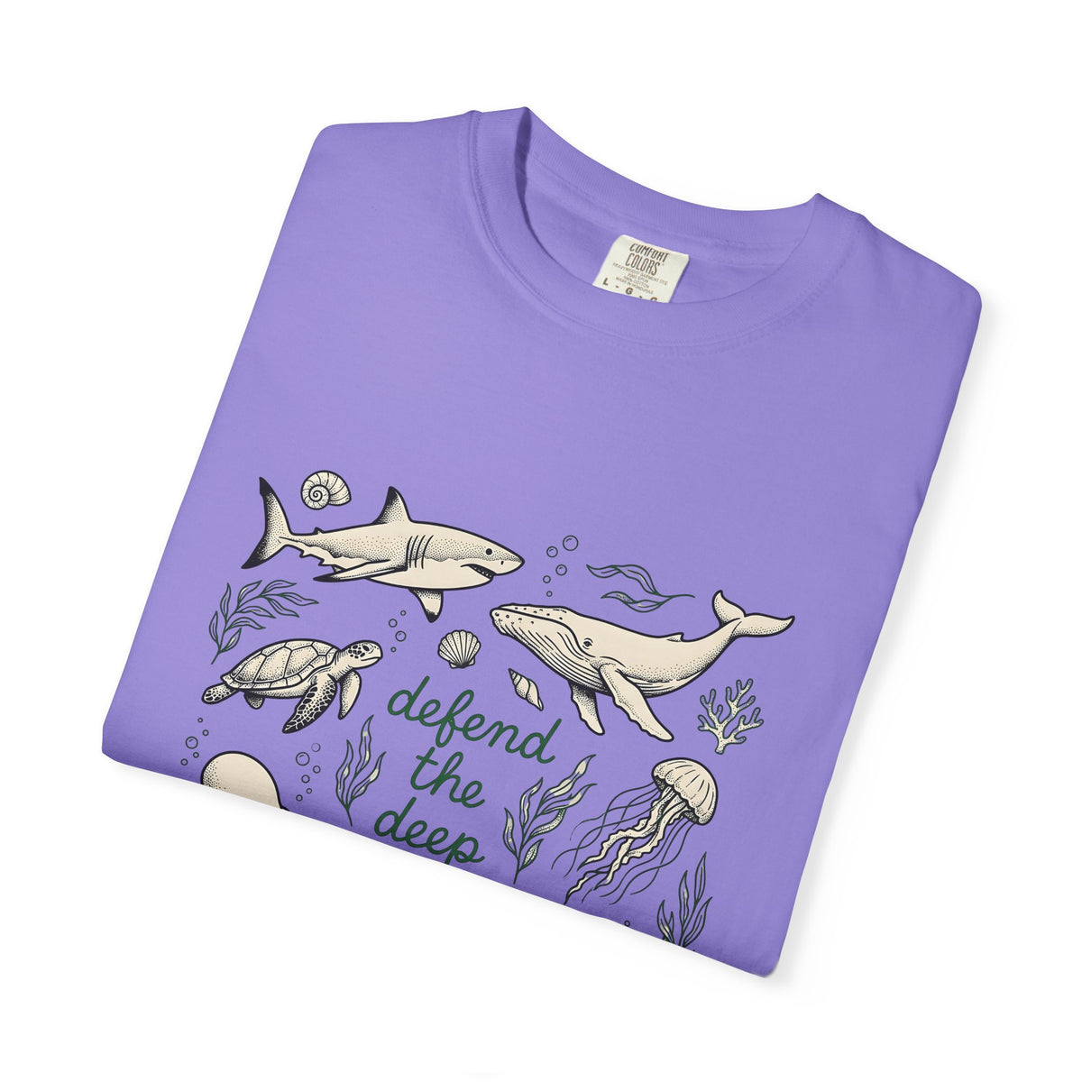 Sea Creatures T-Shirt Ocean Wildlife Gift Women Sketch T-Shirt Marine Life T-Shirt Marine Fan Oceanic T-Shirt Wildlife Graphic Retro Kelp T-Shirt