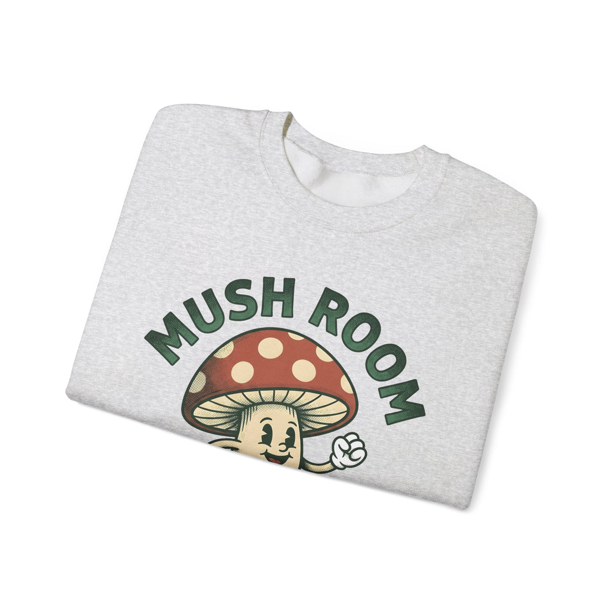 Funny Mushroom Sweatshirt Funny Outdoors Gift Women Classic Sweatshirt Toadstool Sweatshirt Humor Fan Vintage Sweatshirt Camping Graphic Hand Drawn Smiley Face