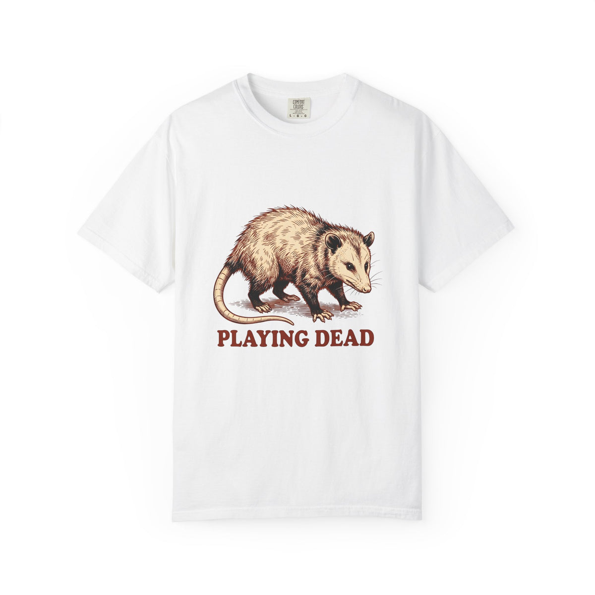 Opossum Illustration T-Shirt Funny Pet Gift Women Retro T-Shirt Possum T-Shirt Comedy Fan Vintage T-Shirt Animal Graphic Sketch Wildlife Comedy