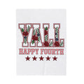 Bloom Varsity Initials Blanket 4th Of July Independence Gift Women Heavy Blanket Varsity Jacket Blanket Patriotic Fan Grunge Blanket Freedom