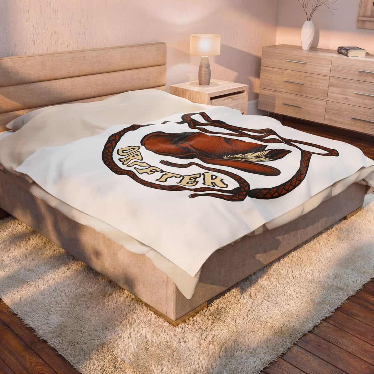 Rancher Hat Blanket Cowgirl Rodeo Gift Women Antique Blanket Cowboy Hat Blanket Cowgirl Fan Western Blanket Rodeo Graphic Traditional Cord Blanket