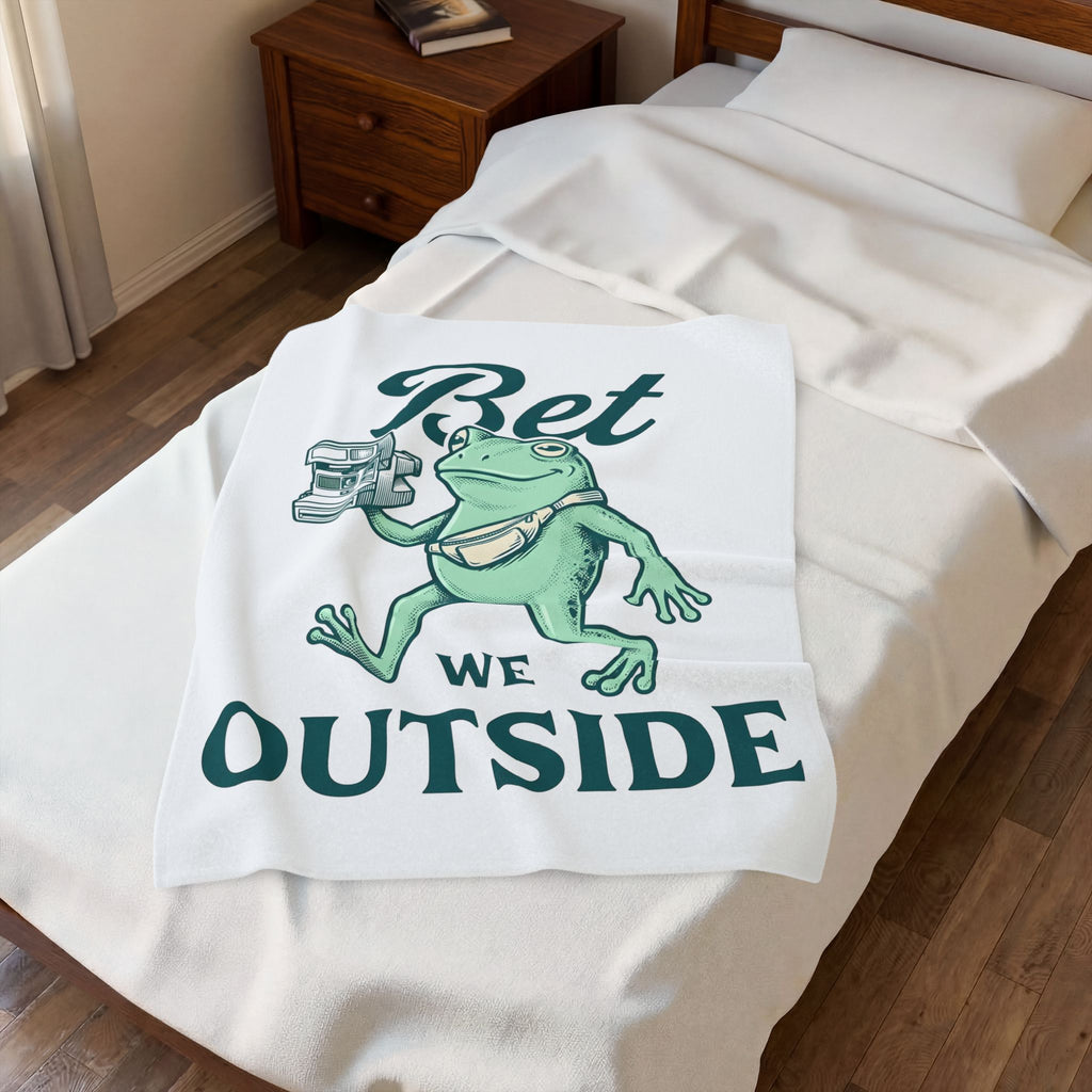 Frog Photo Blanket Funny Wildlife Gift Women Retro Blanket Toad Blanket Humor Fan Vintage Blanket Animal Graphic Sketch Waist Blanket Blanket