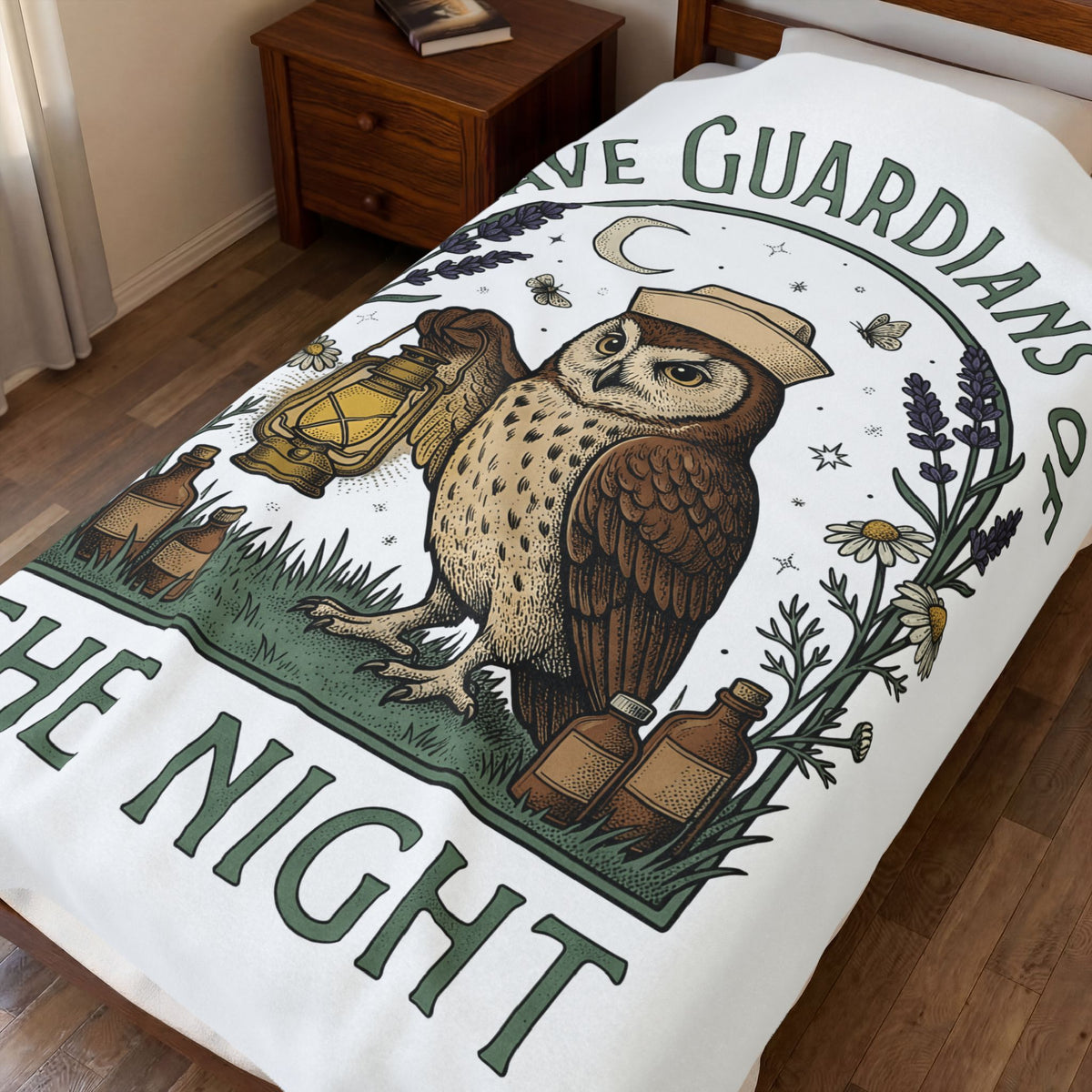 Nursing Owl Blanket Nurses Gratitude Gift Women Retro Blanket Owl Blanket Nurse Enthusiast Vintage Blanket Appreciation Graphic Sketch Torch Blanket