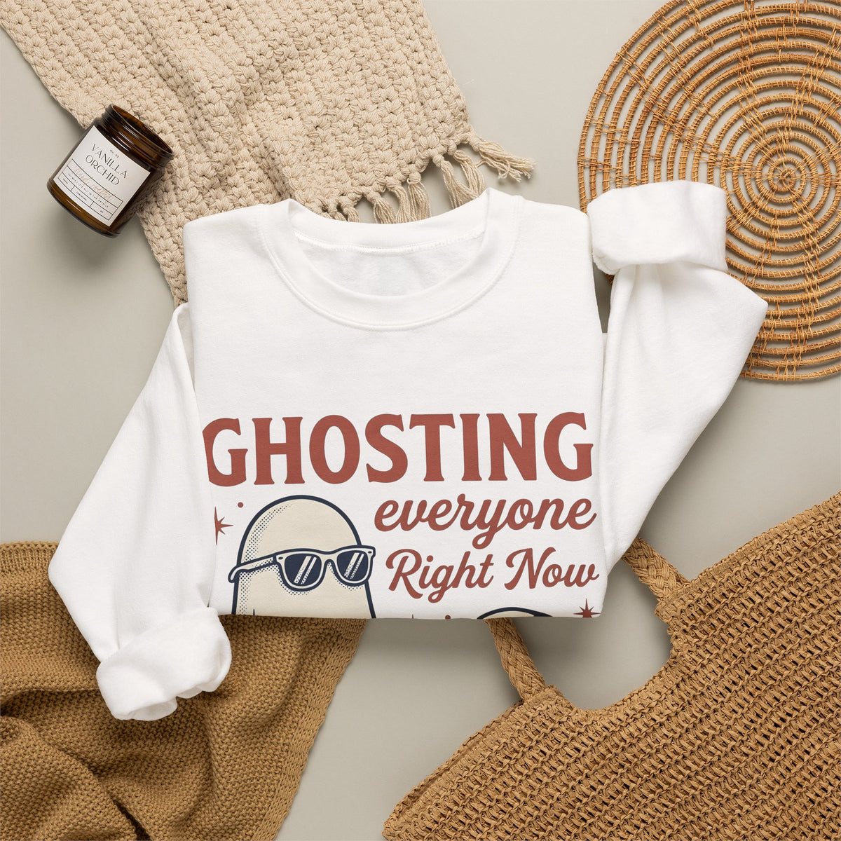 Apparition Eyewear Sweatshirt Halloween Fun Gift Women Rustic Sweatshirt Glasses Sweatshirt Horror Fan Spectacles Sweatshirt Amusement Graphic Traditional