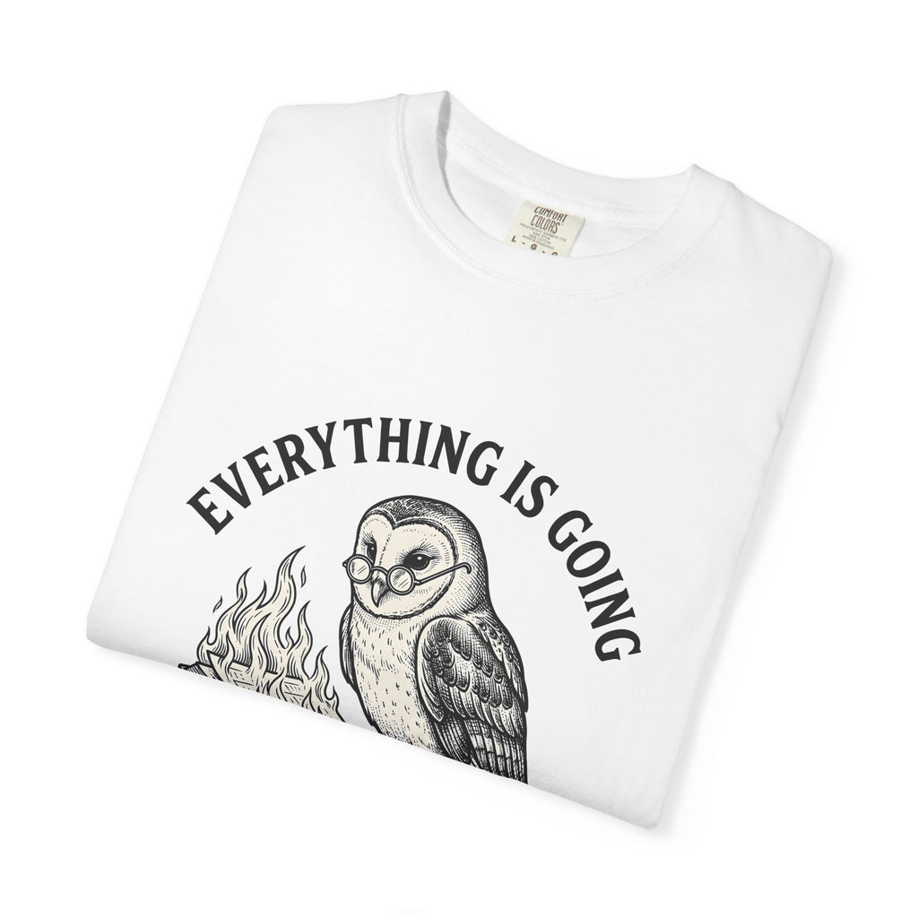 Owl Eyeglasses T-Shirt Funny Critters Gift Women Old-Fashioned T-Shirt Owl T-Shirt Humor Fan Vintage T-Shirt Creature Graphic Outline Blazing Book