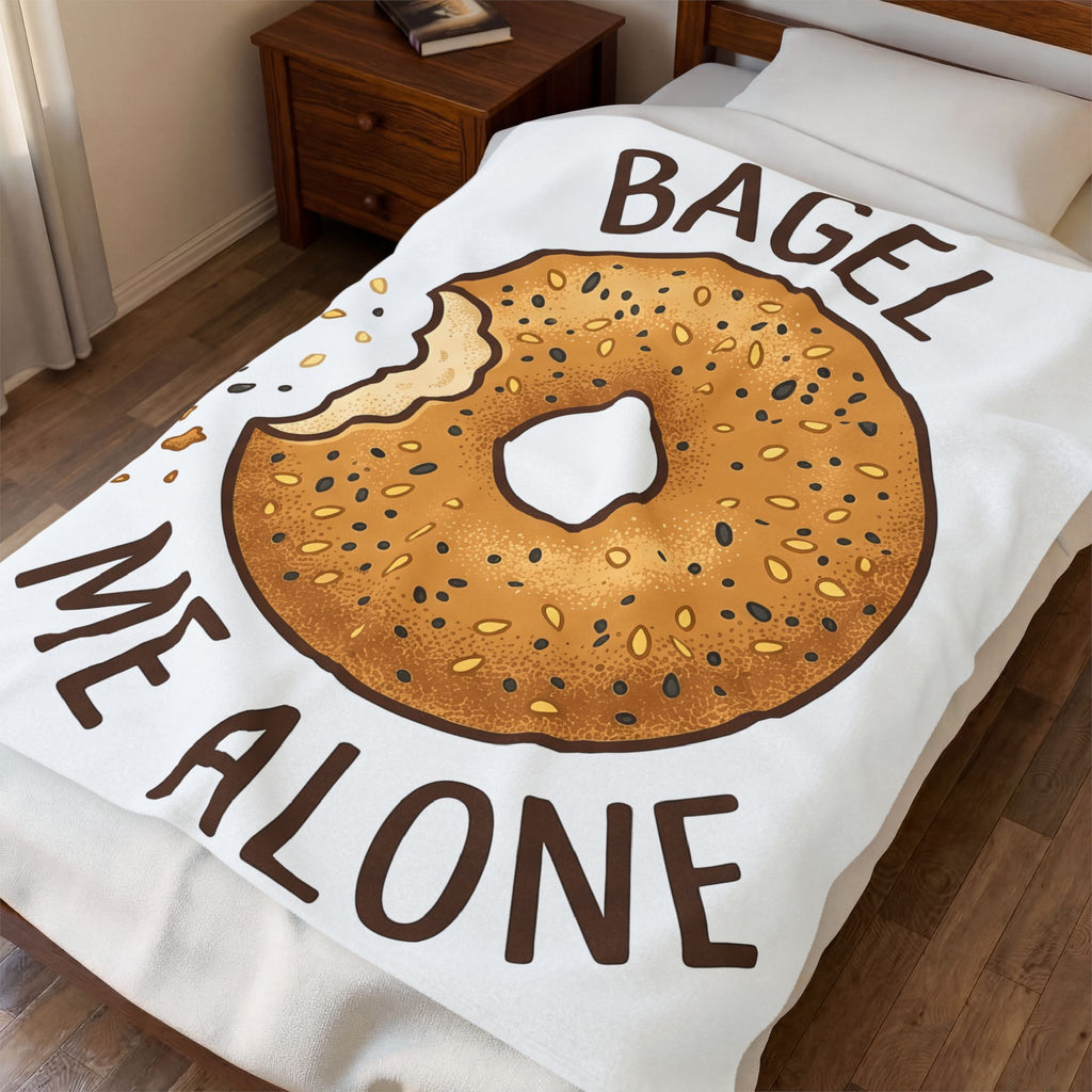 Bagel Desserts Morning Gift Doodle Bagel Pastry Fan Hand Drawn Breakfast Old School Blanket