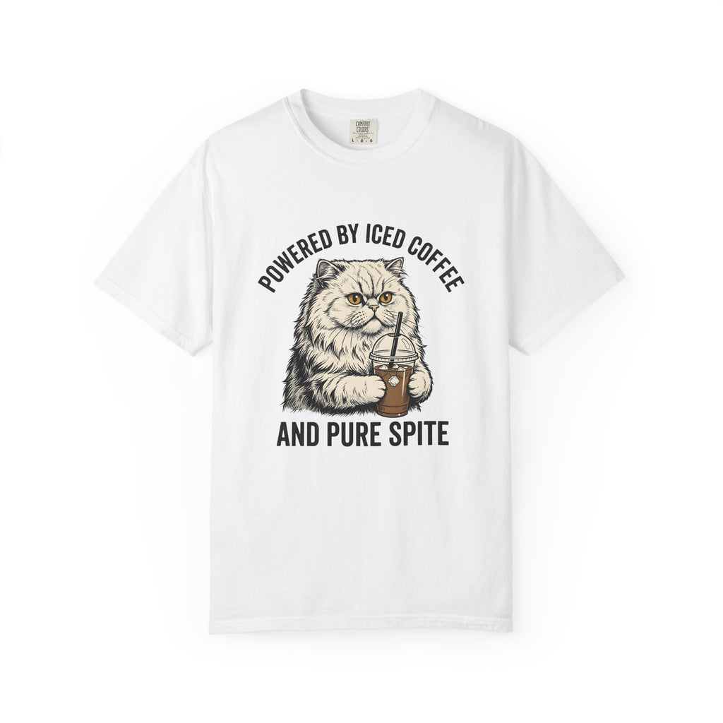 Persian Cat Coffee T-Shirt Coffee Animals Gift Women Hand Drawn T-Shirt Persian Cat T-Shirt Coffee Fan Illustrated T-Shirt Pet Graphic Vintage Iced