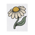 Daisy Petal Blanket Floral Nature Gift Women Cartoon Blanket Flower Blanket Botanical Fan Comic Blanket Outdoor Graphic Silhouette Sprig Blanket