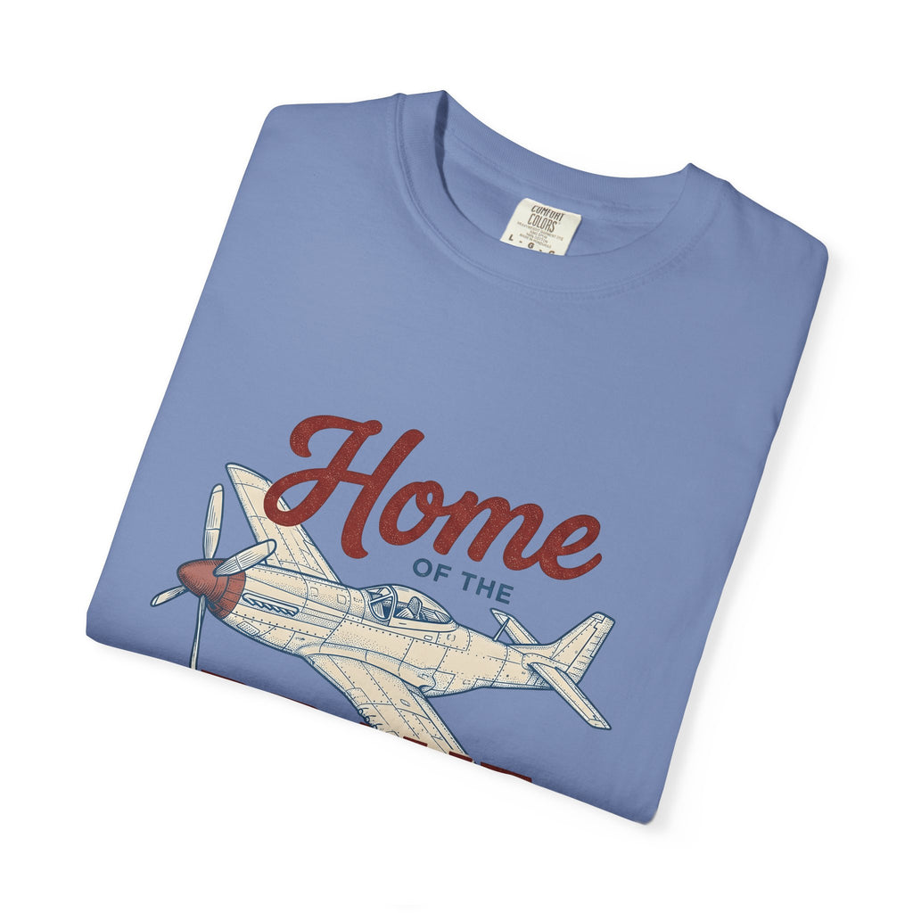 Fighter Plane T-Shirt America Patriotic Gift Women Vintage T-Shirt Warplane T-Shirt American Enthusiast Distressed T-Shirt Star Spangled Graphic