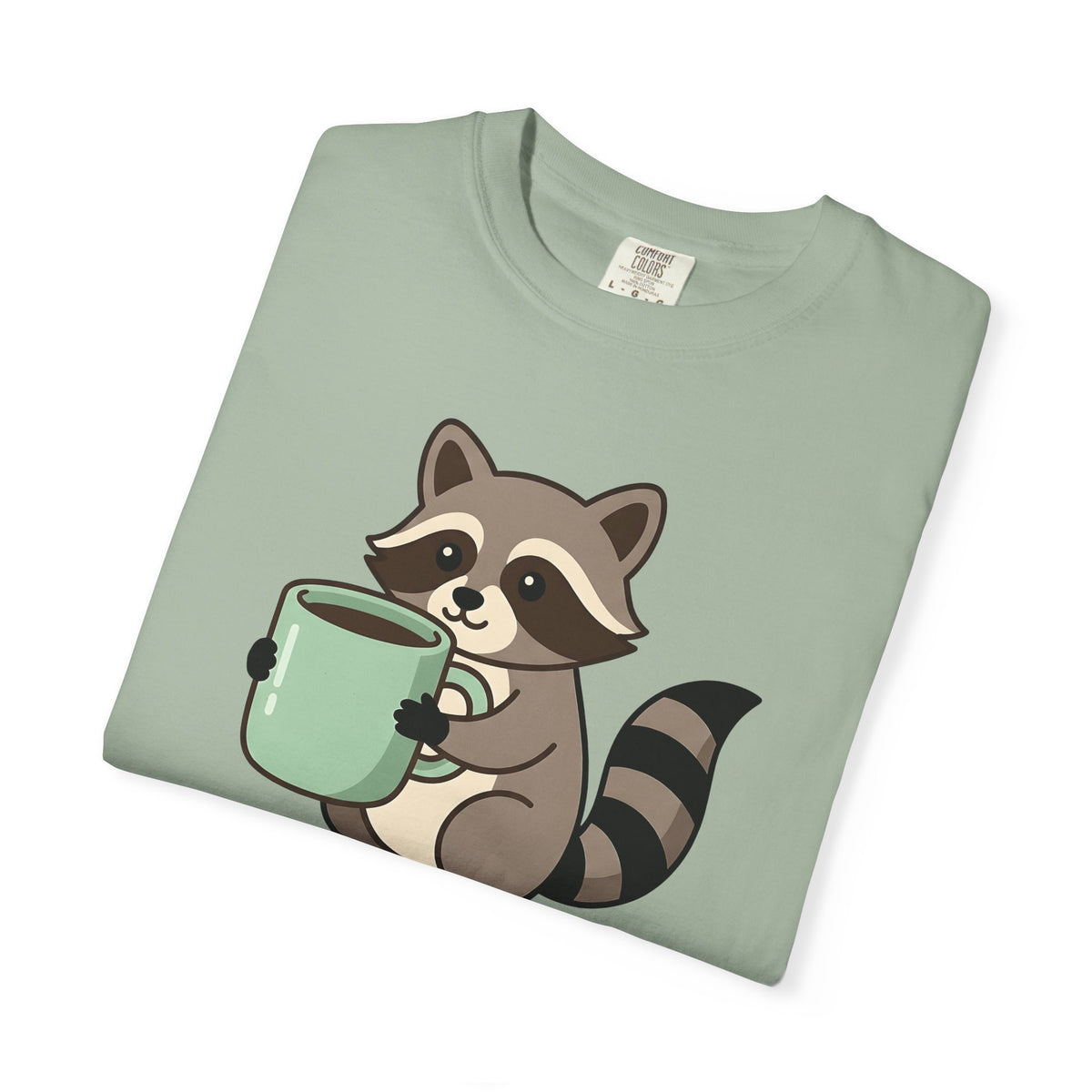 Raccoon Coffee T-Shirt Nurses Coffee Gift Women Cute T-Shirt Coffee T-Shirt Nurse Enthusiast Adorable T-Shirt Caffeinated Graphic Coffee