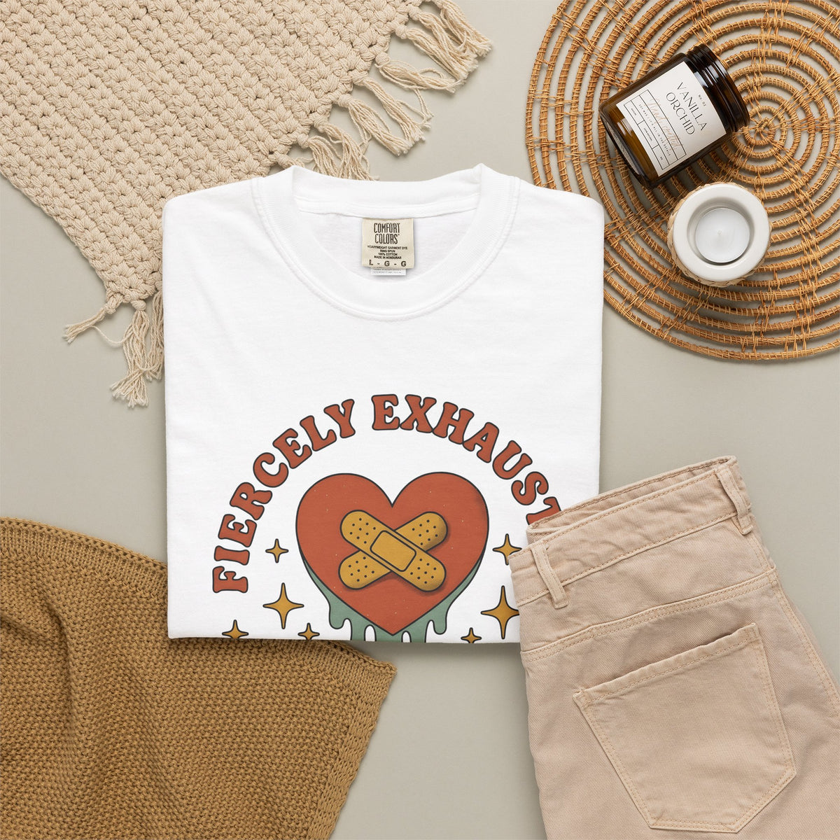 Love Patch T-Shirt Mom Wellness Gift Women Vintage T-Shirt Heart Patch T-Shirt Motherhood Enthusiast Retro T-Shirt Self Care Graphic Hand Drawn