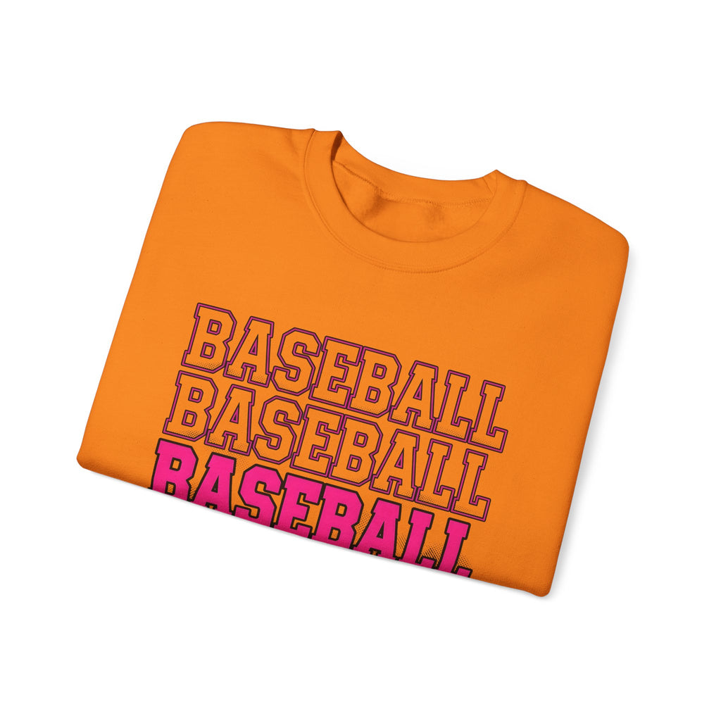 Baseball Lettering Sweatshirt Moms Athletics Gift Women Strong Sweatshirt Lettering Sweatshirt Mom Fan Bold Sweatshirt Sports Graphic Vintage Pink Highlight