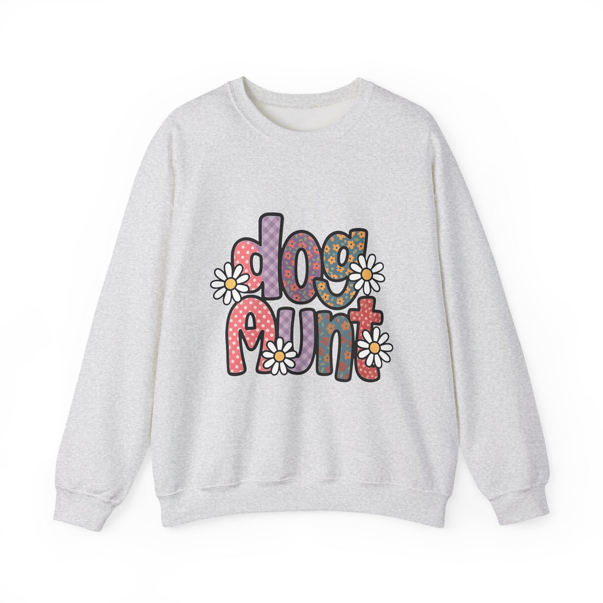 Floral Lettering Print Sweatshirt Dog Niece Gift Women Sketch Sweatshirt Typography Sweatshirt Dog Fan Hand Drawn Sweatshirt Niece Graphic Cartoon Chamomile