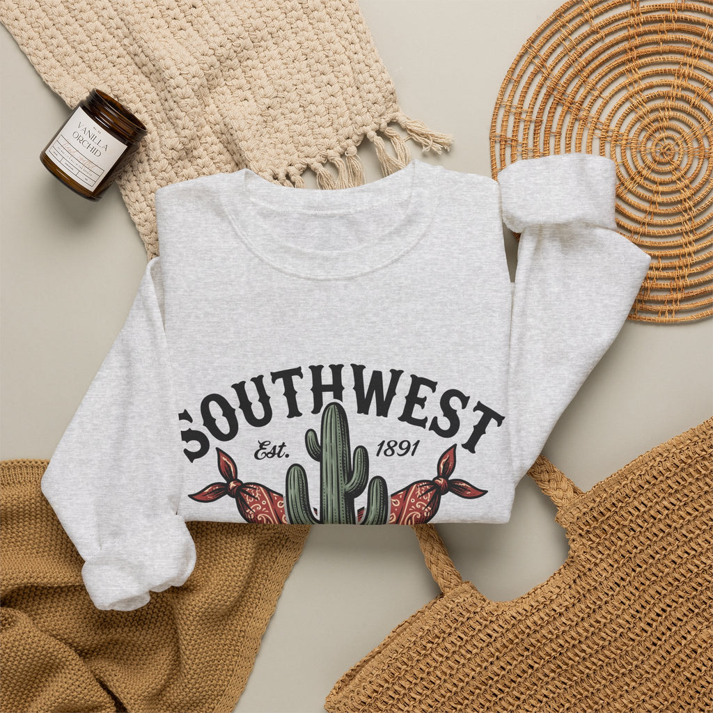 Prickly Pear Drawing Sweatshirt Cowgirl Livestock Gift Women Vintage Western Sweatshirt Cactus Sweatshirt Cowboy Fan Retro Sweatshirt Ranch Graphic