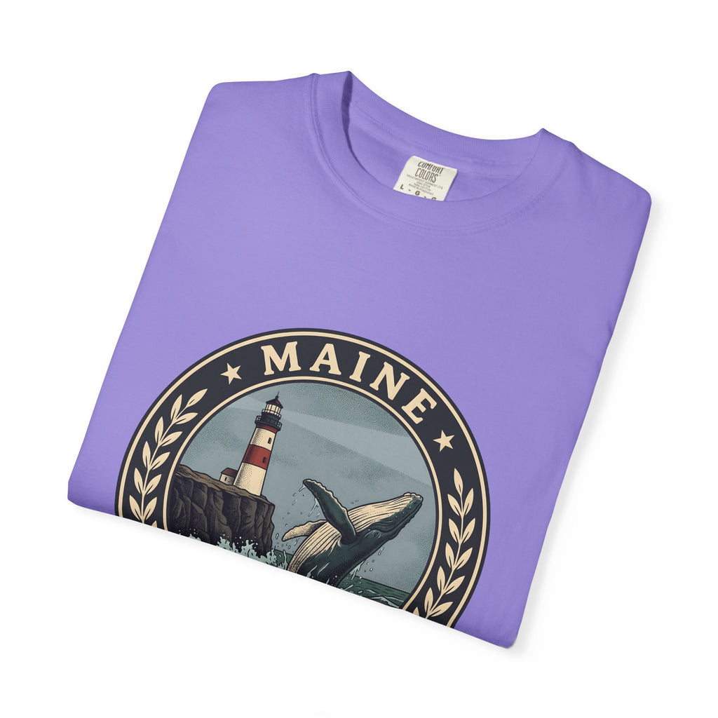 Whale Beacon T-Shirt Maine Marine Gift Women Vintage T-Shirt Whale T-Shirt New England Enthusiast Distressed T-Shirt Nautical Graphic Retro Sea