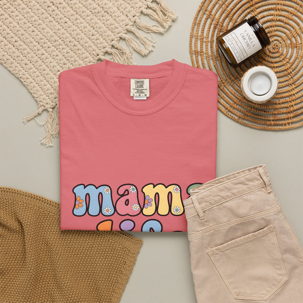 Bloom Typography T-Shirt Moms Relatives Gift Women Boho T-Shirt Typography T-Shirt Motherhood Enthusiast Bohemian T-Shirt Family Graphic Classic
