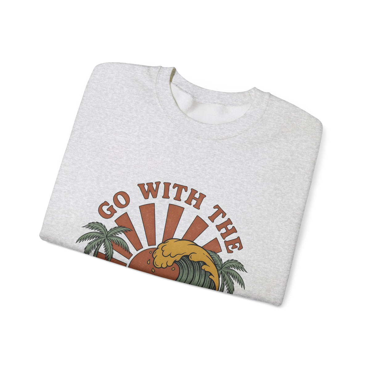 Sea Dusk Sweatshirt Beach Coastal Gift Women Hand Drawn Sweatshirt Sunset Sweatshirt Shore Fan Oceanic Sweatshirt Seaside Graphic Sketch Tropical Trees Sweatshirt