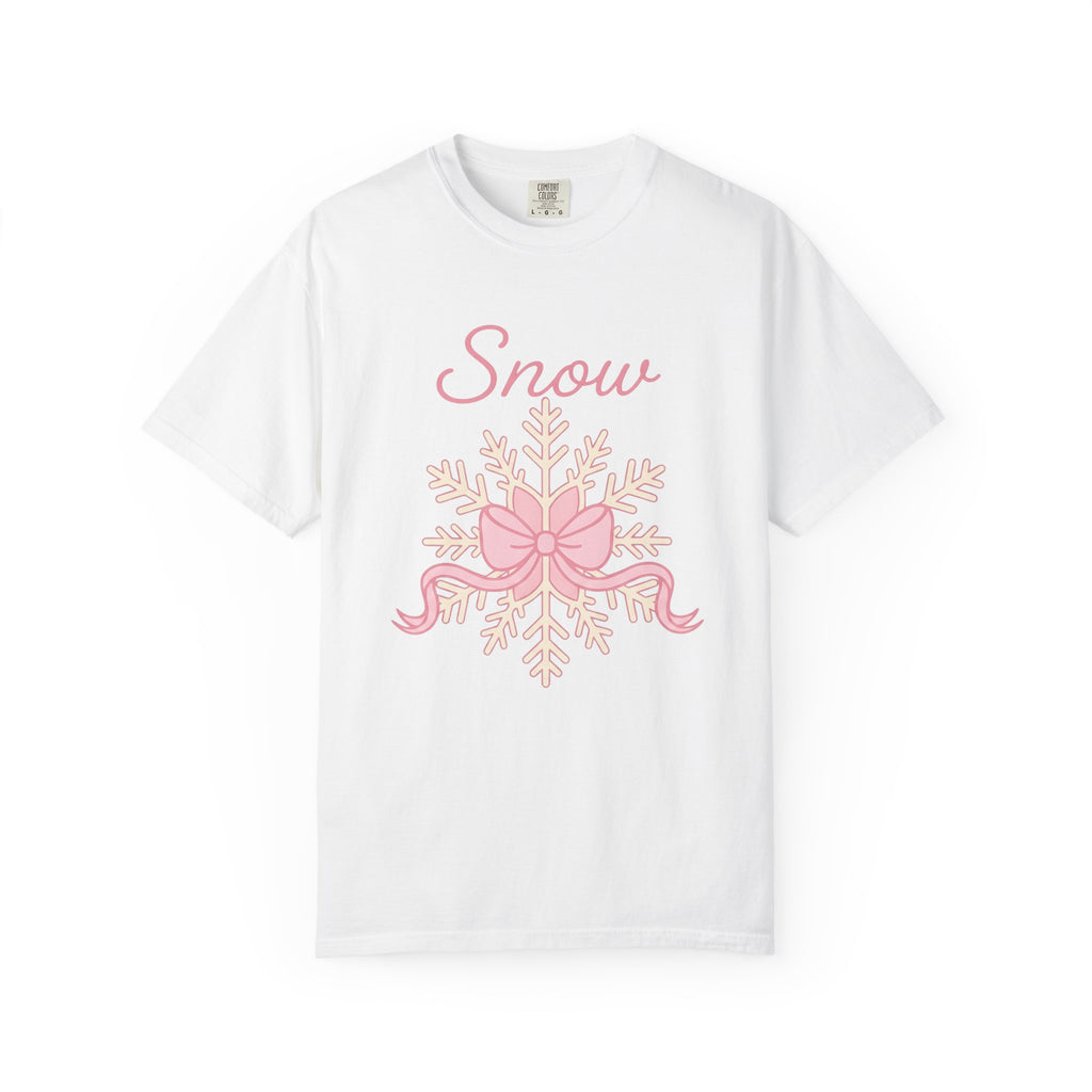 Snowflake Knot Winter Yuletide Gift Playful Frost Snow Fan Ice Crystal Christmas Sleek Band T-Shirt