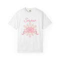 Snowflake Knot Winter Yuletide Gift Playful Frost Snow Fan Ice Crystal Christmas Sleek Band T-Shirt