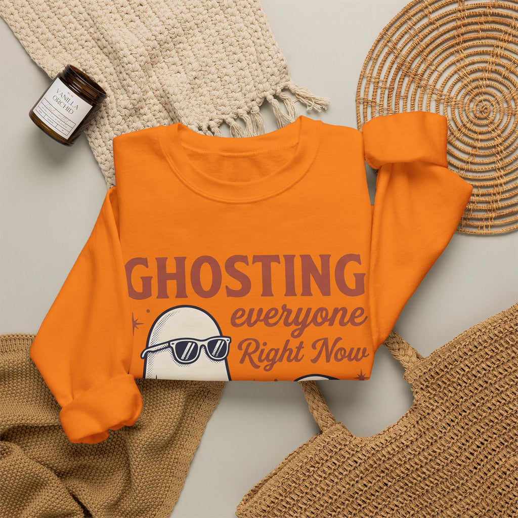 Apparition Eyewear Sweatshirt Halloween Fun Gift Women Rustic Sweatshirt Glasses Sweatshirt Horror Fan Spectacles Sweatshirt Amusement Graphic Traditional