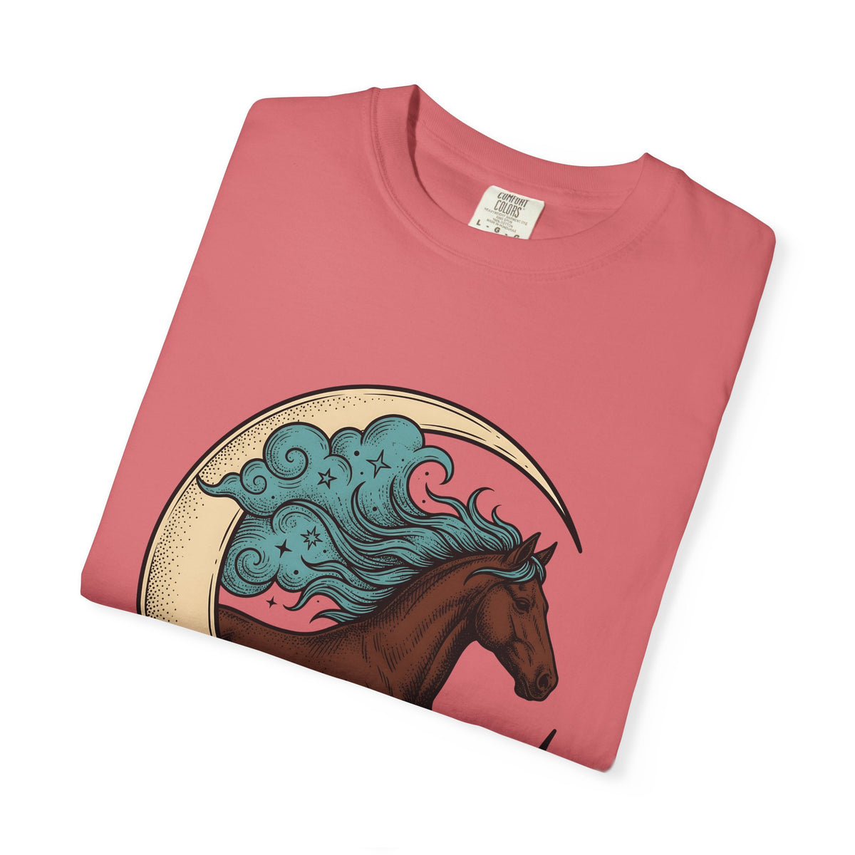 Horse Moon T-Shirt Cowgirl Western Gift Women Boho T-Shirt Equine T-Shirt Rodeo Fan Cowboy Graphic Western Design T-Shirt Boho T-Shirt Vintage Stars