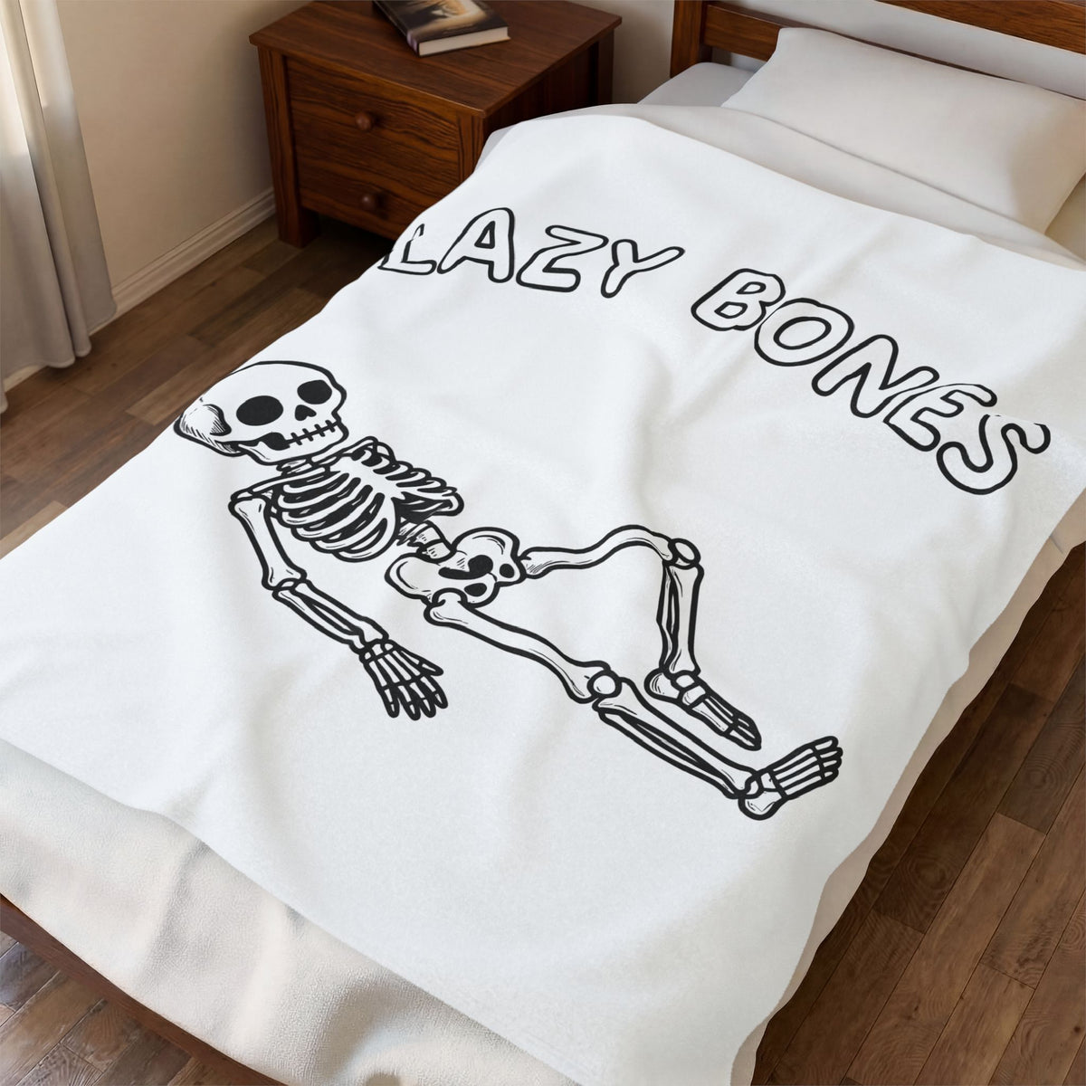 Skeleton Graphic Blanket Funny Halloween Gift Women Cartoon Blanket Skull Blanket Humor Fan Spooky Graphic Design Retro Bones Blanket