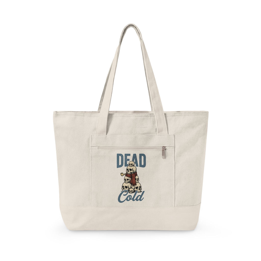 Skull Tower Tote Bag Christmas Seasonal Gift Women Hand Sketched Tote Bag Skull Tote Bag Xmas Fan Holiday Tote Bag Festive Graphic Line Art Bandana
