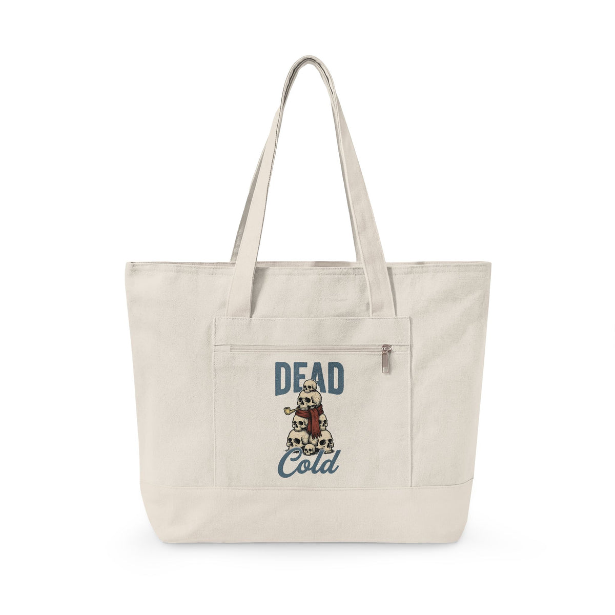 Skull Tower Tote Bag Christmas Seasonal Gift Women Hand Sketched Tote Bag Skull Tote Bag Xmas Fan Holiday Tote Bag Festive Graphic Line Art Bandana