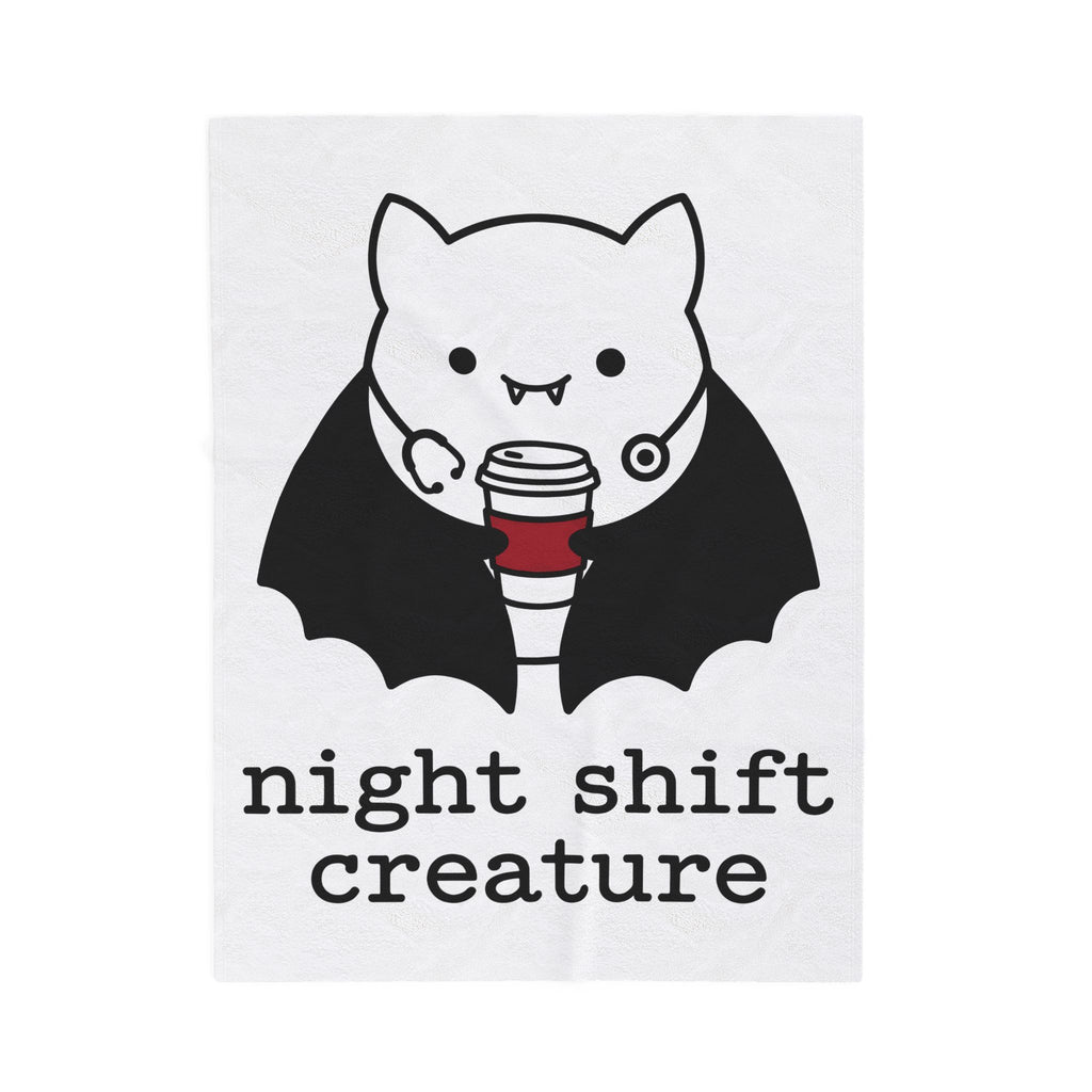 Vampire Coffee Blanket Blanket Nurses Fall Gift Women Cartoon Blanket Coffee Cup Blanket Nurse Enthusiast Comic Blanket Autumn Graphic Clean Nurse
