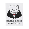 Vampire Coffee Blanket Blanket Nurses Fall Gift Women Cartoon Blanket Coffee Cup Blanket Nurse Enthusiast Comic Blanket Autumn Graphic Clean Nurse