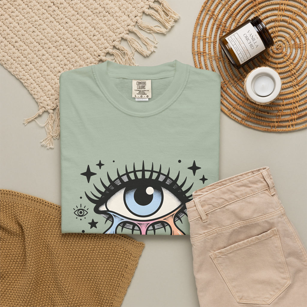 Magical Eye T-Shirt Boho Chic Meditation Gift Women Tribal T-Shirt Third Eye T-Shirt Bohemian Enthusiast Primitive T-Shirt Mindfulness Graphic