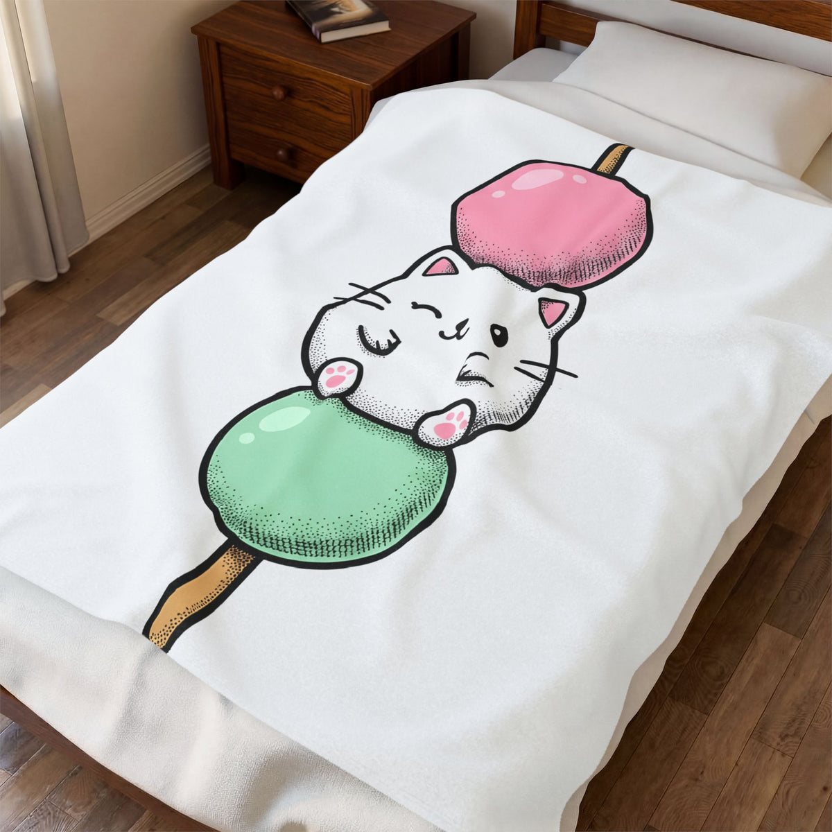 Feline Mochi Cat Snack Gift Adorable Cat Cat Fan Kitty Food Comic Sweet Candy Blanket